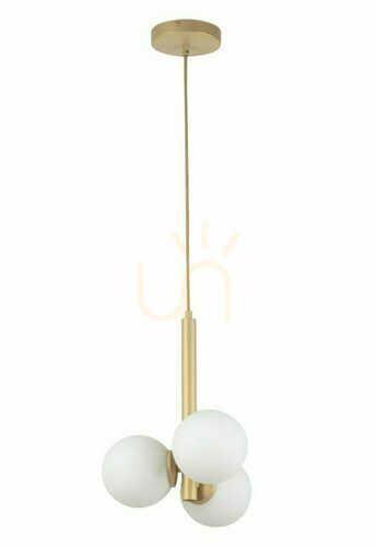 Check Sigma Perla 3-Light Pendant Lamp Gold Beige 33605