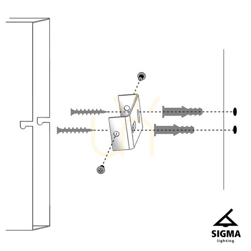 Check Wall Lamp Sigma Vendo Black Brass GU10 10W 33699