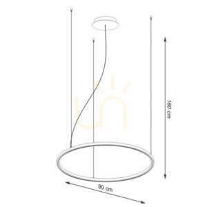 Chandelier RISA 80 black LED 3000K Thoro small 7