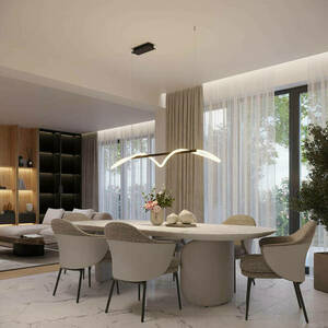 GALAKSE 90cm black LED wall lamp 2700-6500K Thoro small 13