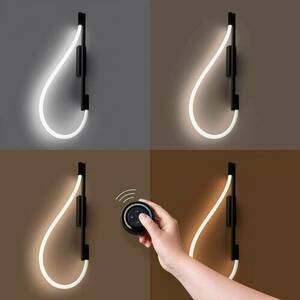 GALAKSE 90cm black LED wall lamp 2700-6500K Thoro small 7