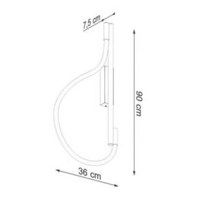 GALAKSE 90cm black LED wall lamp 2700-6500K Thoro small 8