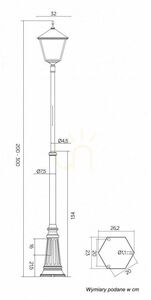 Outdoor Garden Lantern SU-MA Vintage Black/Patina E27 Adjustable 200-300 cm OGMWN 1 BD KW small 5
