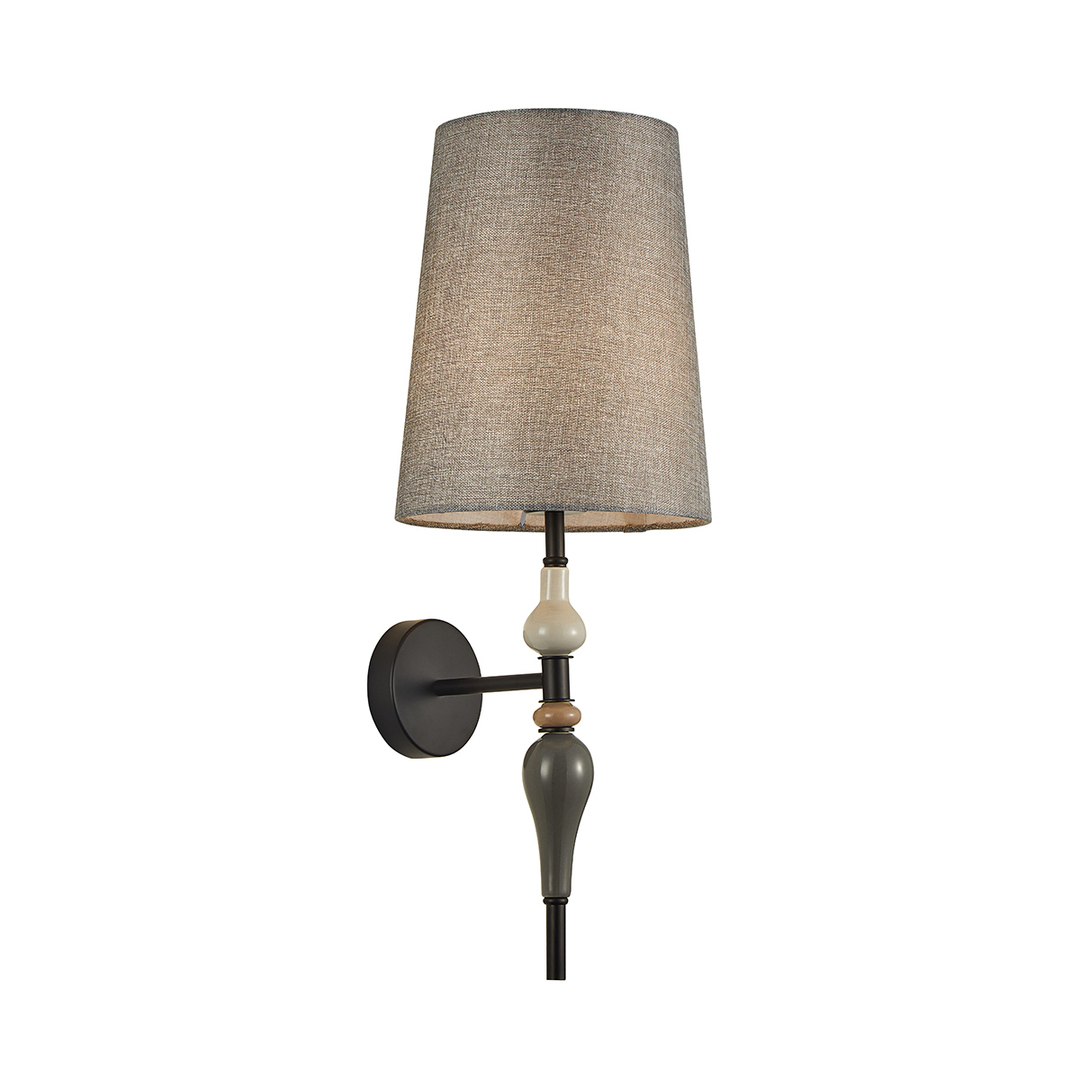 Italux Classic Black Fabric Wall Lamp E27 58 cm WL-22374-BK