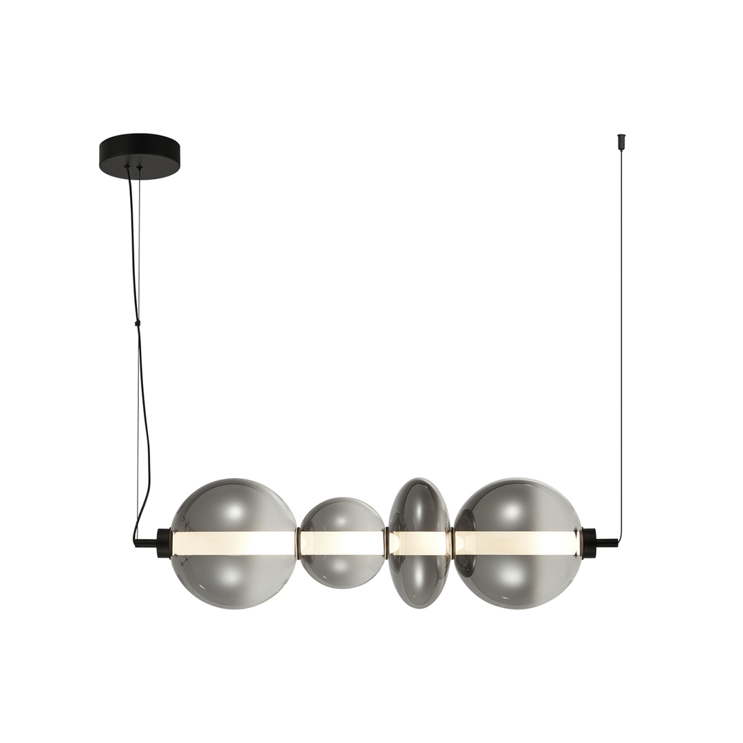 Italux Sonte LED Pendant Light Black Smoky Glass 36W PND-24352-36W-BK-SG