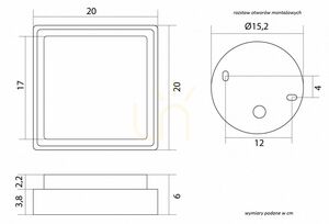 Outdoor Ceiling Light SU-MA Beni BN-KW200 LED 18W 20x20 cm Dark Ash small 5