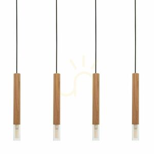 Zuma Line MADERA 8620403 pendant lamp, wooden bar 75 cm, 4 × G9 small 1
