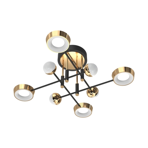 Check Ceiling lamp Zuma Line LARA MX7170-8-3BGT CZARNO-gold