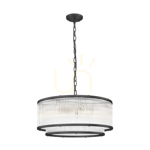 Pendant lamp Zuma Line SERGIO P0528-06H-P7AC matte black 6×E14 small 1