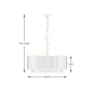 Pendant lamp Zuma Line SERGIO P0528-06H-P7AC matte black 6×E14 small 2