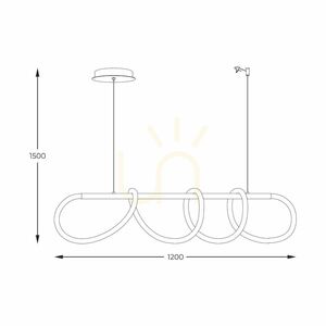 Zuma Line BALBO 20006PM-GD LED Pendant Light Gold 120 cm small 2