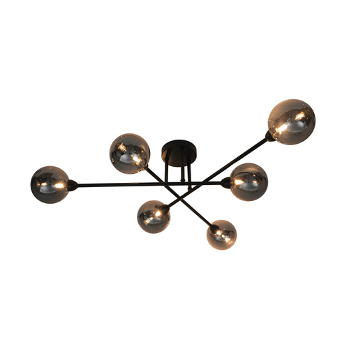 Check Ceiling lamp Zuma Line BASIS CL22017A-6 black