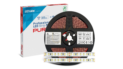 Check LED strip PRO 5Y 24V 640 LED 2835 SMD 12W 3000K RA90, 5 m