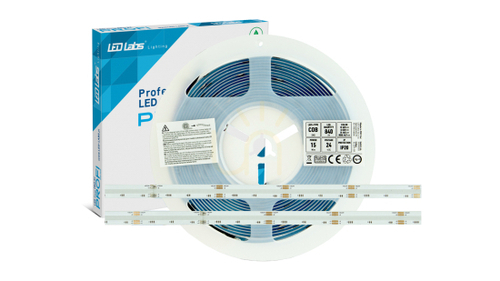 Check PRO 3Y COB LED strip RGB 24 V, 840 LED/m, 15 W/m, 720 lm/m, IP20, 5 m reel