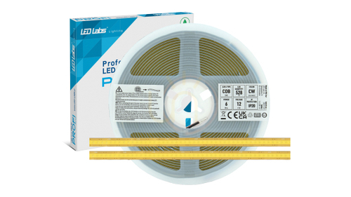 Check Tape PRO 3Y 12V 2640 LED COB Free cut 6W CW RA90, 5 m