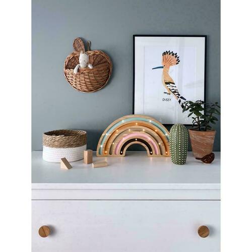 Check Rainbow Wood - handmade lamp