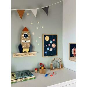 Rocket Beige children's room lamp - handmade small 1