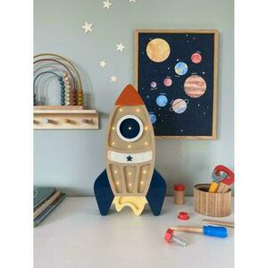 Rocket Beige children's room lamp - handmade small 5