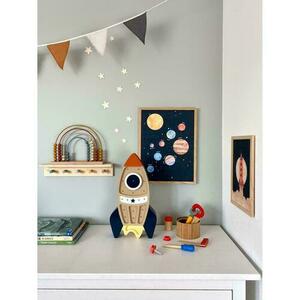Rocket Beige children's room lamp - handmade small 6