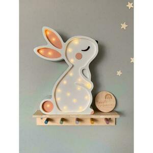 Lamp for children's room white Bunny - handmade small 8