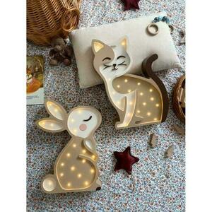 Children's room lamp beige Bunny - handmade small 1