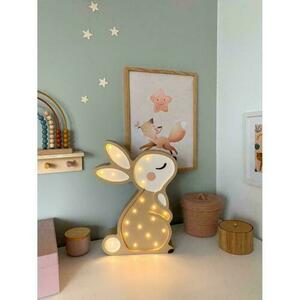 Children's room lamp beige Bunny - handmade small 3