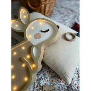 Children's room lamp beige Bunny - handmade small 8