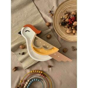 Children's room lamp yellow Bird - handmade small 9