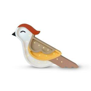 Children's room lamp yellow Bird - handmade small 0