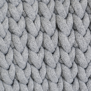 Happy Moses Moses basket crocheted cotton cord light grey 75 cm small 6