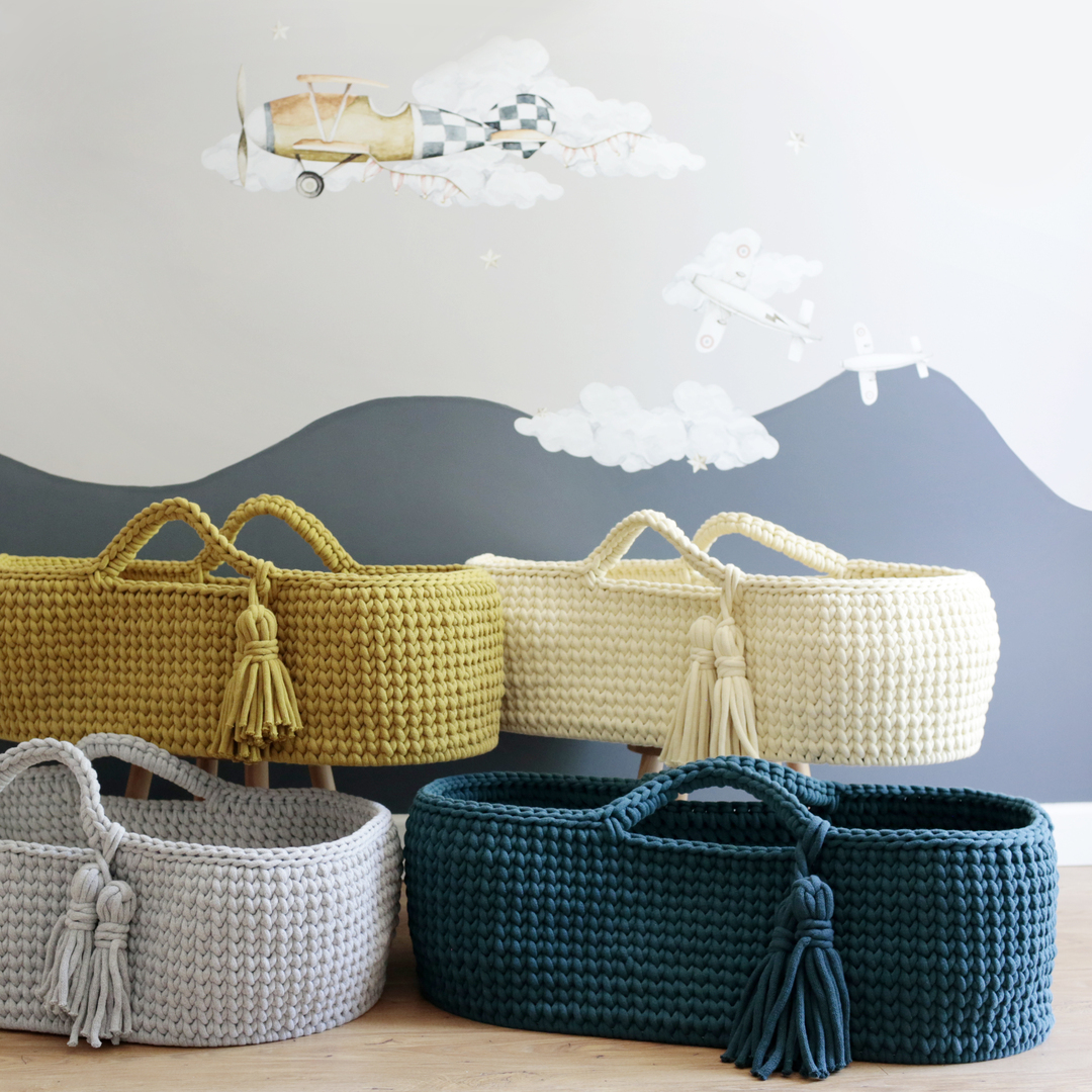 View Moses basket - petrol Moses basket - petrol