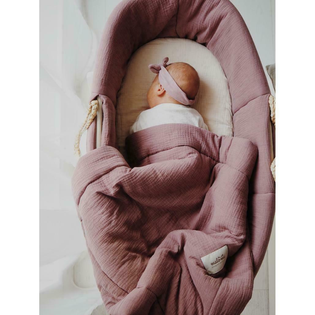 Display MUSLIN PADDED MOSES COVER PURPLE MUSLIN PADDED MOSES COVER PURPLE