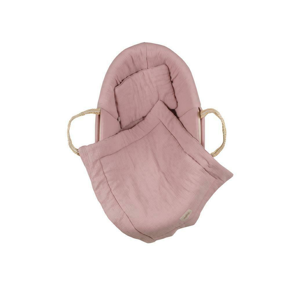 Display MUSLIN PADDED MOSES COVER DUSTY PINK MUSLIN PADDED MOSES COVER DUSTY PINK