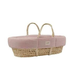 MUSLIN PADDED MOSES COVER DUSTY PINK 0 MUSLIN PADDED MOSES COVER DUSTY PINK small 0