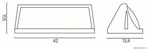 Outdoor Wall Lamp SU-MA Nelly Silver Cast Aluminum 2-Light 91012C AL small 3