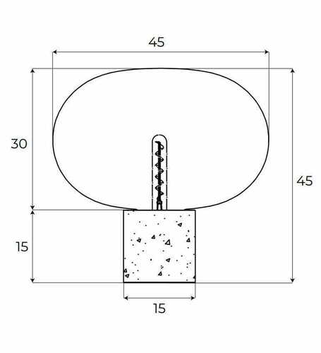 Check Table Lamp Max Light Moonstone T0058 Amber Glass Black Marble 45 cm