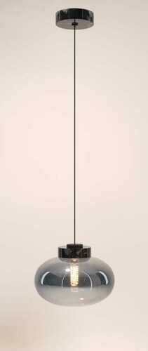 Check Pendant Light Max Light Moonstone P0515 Smoke Glass Black Marble 45 cm