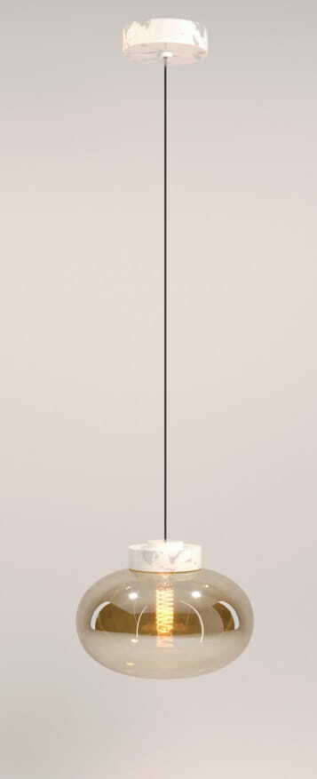 Check Pendant Light Max Light Moonstone P0518 Amber Glass White Marble 45 cm Pendant Light Max Light Moonstone P0518 Amber Glass White Marble 45 cm