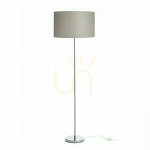 Nyc/Ron 40/25 Floor Lamp Monaco Dove Grey/Silverrene Pvc/Chrome 230 V Led E27 11 W. small 1