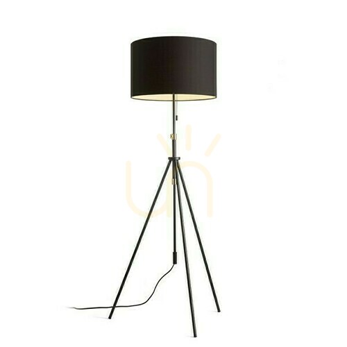Check Rendl LUTON/RON 55 Floor Lamp, White/Black, E27, 15 W