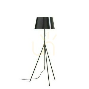 Luton/Ridick Floor Standing Lamp Glossy Black Gold Foil/Black/Metal 230 V Led E27 11 W. small 1