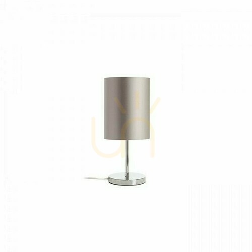 Check Table Lamp Nyc/Ron 15/20 Monaco Dove Grey/Silverrene Pvc/Chrome 230 V Led E27 7 W.