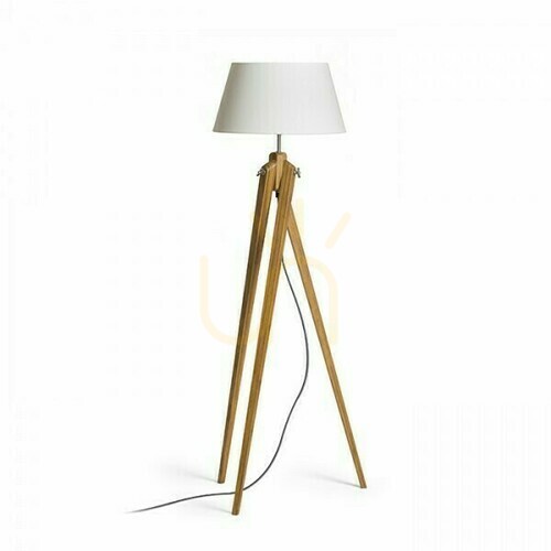Check Ambitus 46 Floor Lamp Cream White Bamboo 230 V Led E27 11 Watt.