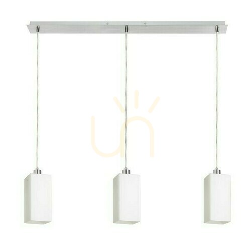 Check Liz Iii 80 Opal Glass/Chrome Pendant Lamp 230 V Led E27 3x11 W.