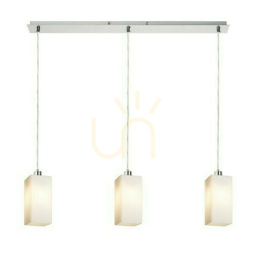 Check Liz Iii 80 Opal Glass/Mat Nickel Pendant Lamp 230 V Led E27 3x11 W.