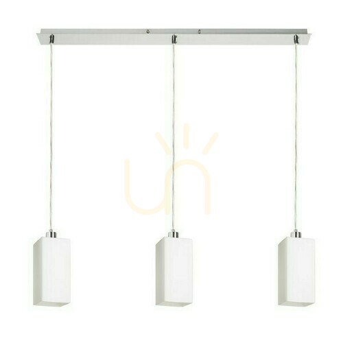 Check Liz Iii 80 Opal Glass/Mat Nickel Pendant Lamp 230 V Led E27 3x11 W.