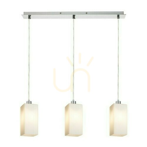 Check Liz Iii 60 Opal Glass/Chrome Pendant Lamp 230 V Led E27 3x11 W.