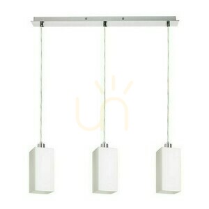 Liz Iii 60 Opal Glass/Chrome Pendant Lamp 230 V Led E27 3x11 W. small 0