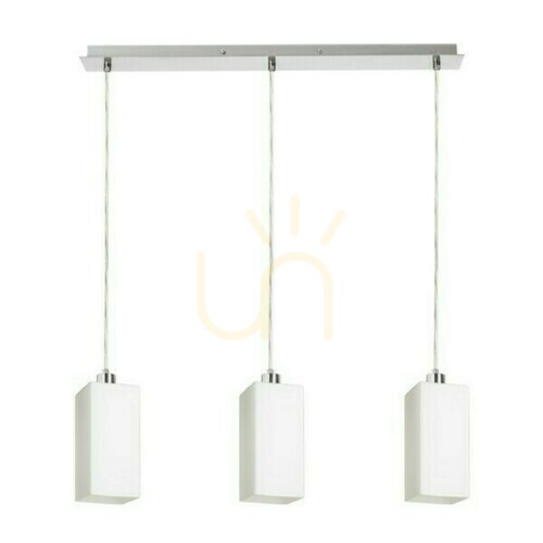Check Liz Iii 60 Opal Glass/Mat Nickel Pendant Lamp 230 V Led E27 3x11 W.