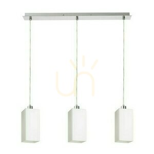 Liz Iii 60 Opal Glass/Mat Nickel Pendant Lamp 230 V Led E27 3x11 W. small 0